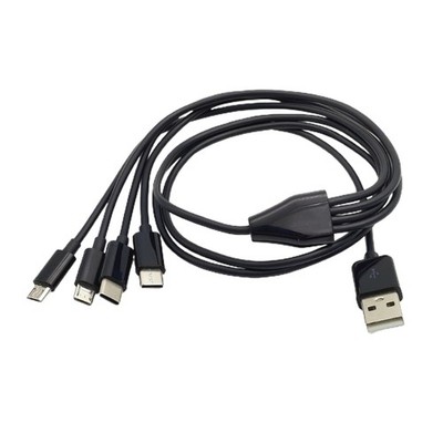 Multi Charging Cable Multi USB Cable USB to USB C Micro USB OD 3.0MM PVC Wires