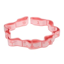 45.3 Inch Exercise Bands Yoga Stretching Strap Latin Elastic Dance Pink