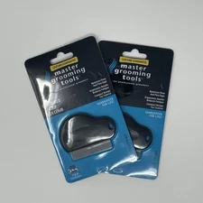 2 Pack Master Grooming Tools Contoured Grip Flea Comb Removes Fleas & Flea Eggs