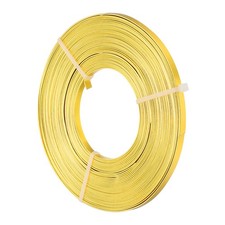 33' Flat Aluminum Wire 20Gauge Bendable Anodized Aluminum Wire Gold