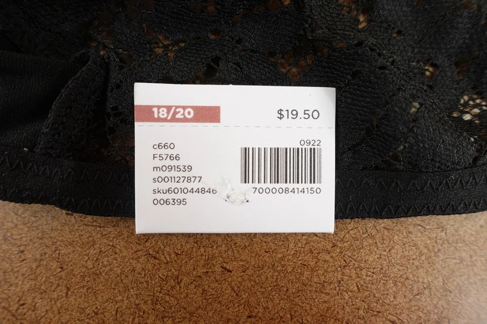 Panty Tanga Cacique Mujer Talla 18/20 Negro Tirantes Espalda Nuevo con Etiquetas Foto 3 de 4