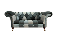 Mehrfarbig Luxus Sofa Zweisitzer Couch Wohnzimmer Textil MöBel Sitz Chesterfield