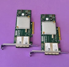 (Lot of 2) Dell Microsemi ASA-80165H Quad-Port SAS 12Gb/s HBA 0HHJD7 High Pro