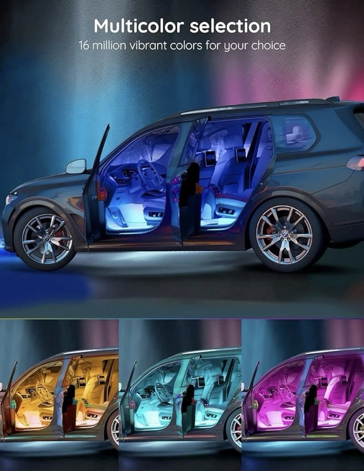 Автомобильные светодиодные лампы Govee, умные фары салона автомобиля с управлением через приложение - Изображение 2 из 4