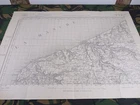 WW2 MILITARY MAP OF NORMANDY featuring "FECAMP" and "ETRETAT" (ATLANTIC WALL)