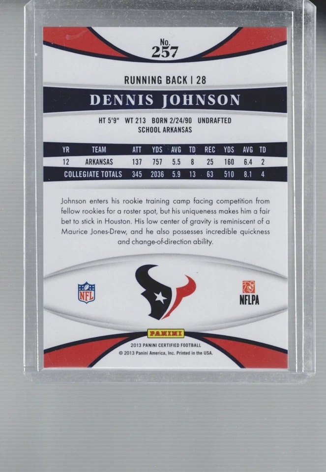 2013 Panini Certified - New Generation Dennis Johnson #257 /999 (RC) - Image 2 of 2