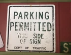 Vintage Parking Street Road Sign Antique Gas & Oil Chevy Ford Decor Art Signs CT