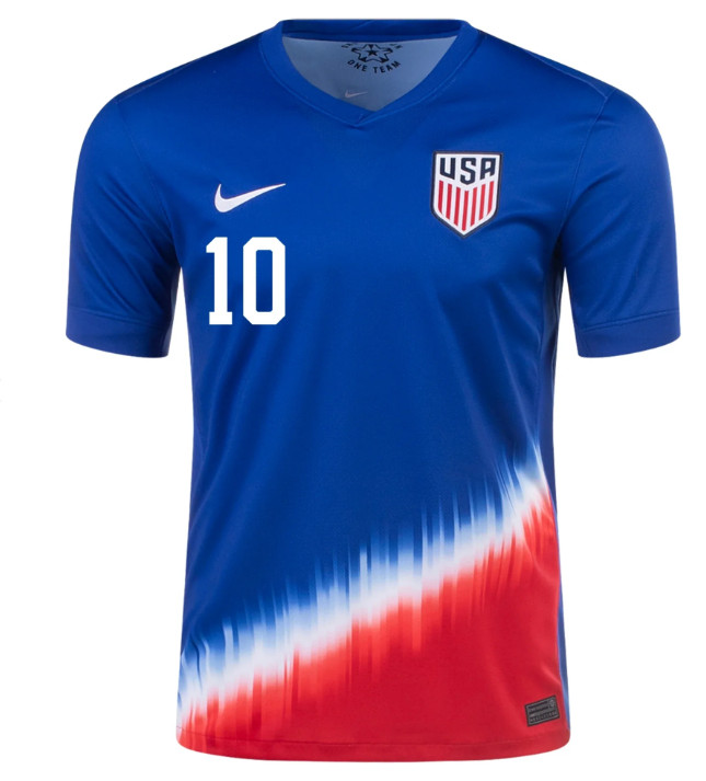 NWT Nike Mens USMNT Pulisic #10 Soccer Jersey Blue/Red FJ4277-417-CP10-MSM Sz S