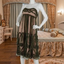 BHLDN Emerald Blush Lace Tulle Dress Boho Chic Size 0