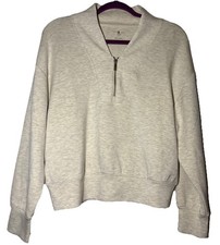 Lou Grey Long Sleeve Scubasoft 1/4 Zip Pullover Heather Gray NWT Sz Small