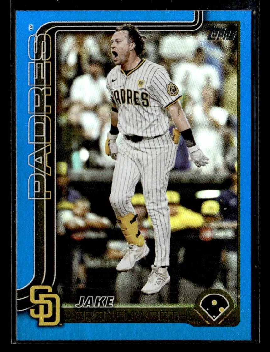 2025 Topps #232 Jake Cronenworth Blue Holo Foil #/150 Card San Diego Padres