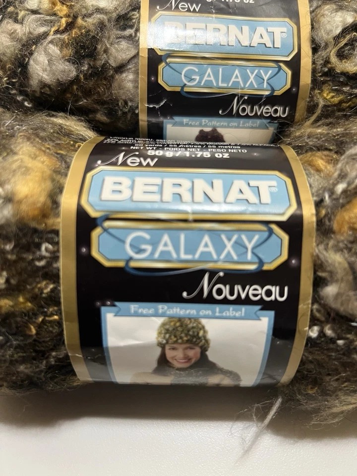 Bernat GALAXY Yarn Acrylic / MOHAIR Blend 50gr ea. Set of 4 color Earth - Image 2 of 4