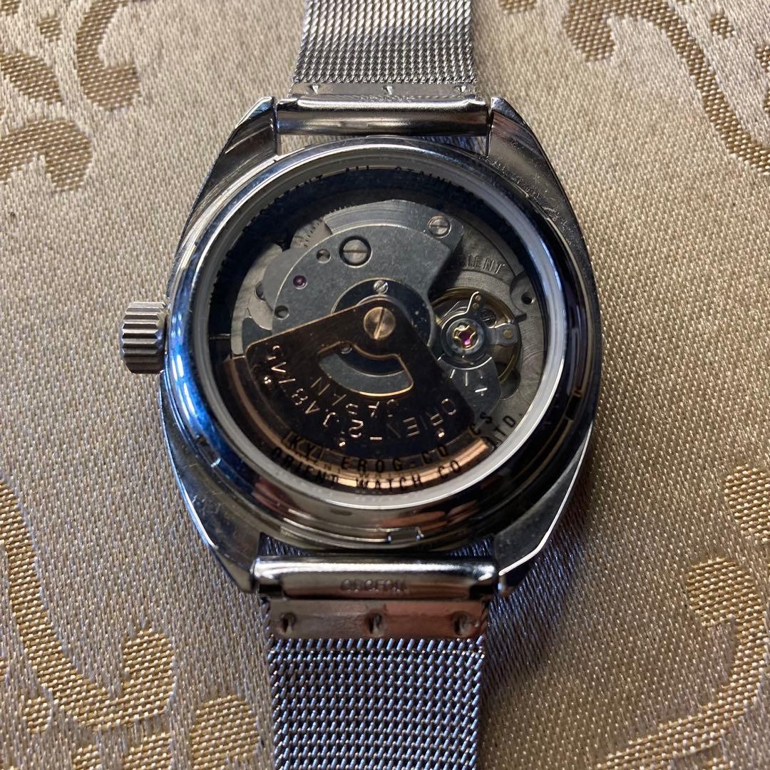 Working ORIENT automatic watch red with mesh stra… - image 4