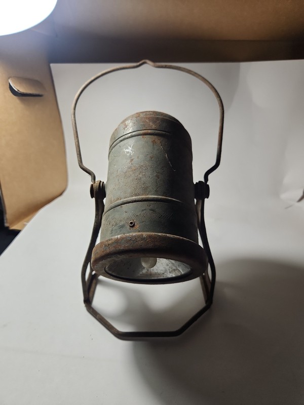 1950 ? Vintage Railroad Flash Lite -lantern Unbranded Nice Clean K Hang