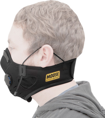 MOOSE OFFROAD Rider Dust Mask - Black MEDMBLK for Trail Protection