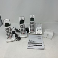 Set of Three Panasonic KX-TGDA86 Cordless Phone Handset W/ Base  Chargers Read