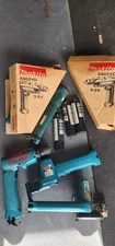 Lot Of 9 Makita Tools 9.6v (3) Drills Flashlight, Angle Grinder, Saw, READ