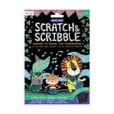 Mini Scratch & Scribble Art Kit - Safari Party (Cards)