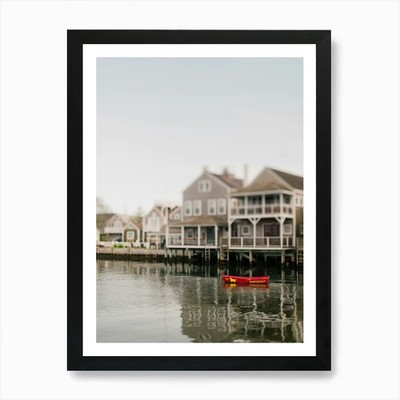 Nantucket Boot Kunstdruck gerahmt Wandbild Poster Leinwanddruck Bild
