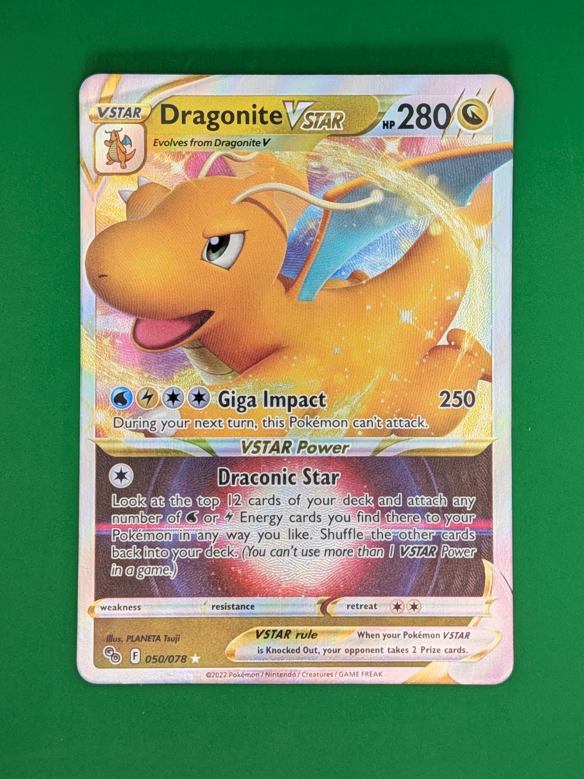 Dragonite VSTAR | Pokemon GO 050/078 Ultra Rare NM Near Mint TCG Holo