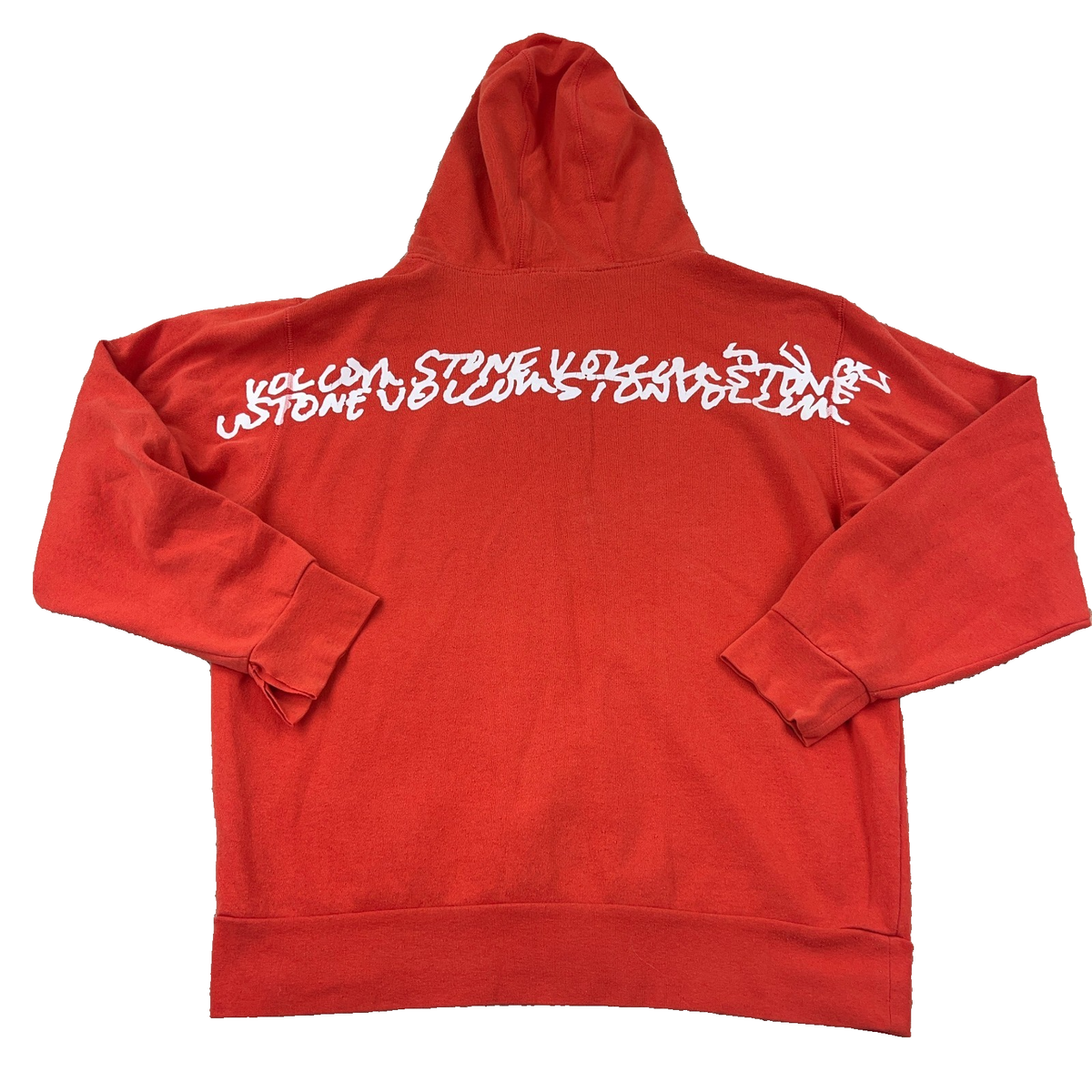 Vintage Y2K Volcom Hoodie Men Large Red Full Zip Sweatshirt Jacket 