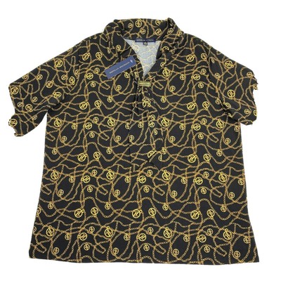 Adrienne Vittadini Women's Size Extra Large Top Black and Gold New With Tag