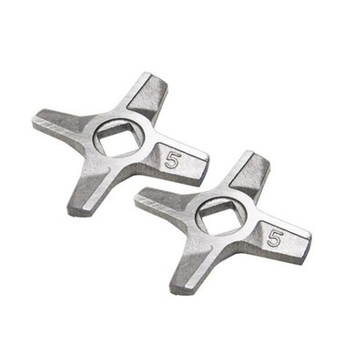2pcs Double-sided Meat Grinder Knife #5 Blade for Bosch MFW22010 3502W 3630A
