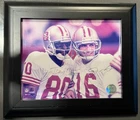 Joe Montana Jerry Rice Signed Autograph 8x10 49ers COA *Read