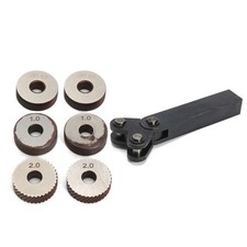 HSS Double Wheel Linear Pitch Knurling Set 0.5mm 1mm 2mm Embossing Wheel 7pcs