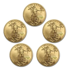 1/10 oz American Gold Eagle BU (Random Year) - Lot of 5 - eBay