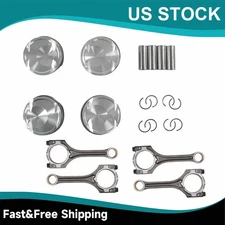 4x G4FJ Engine Pistons Pin + Connecting Rod Set For 2011-19 Hyundai Kia 1.6T