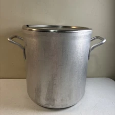 Vintage Lincoln Wear-ever Aluminum Stock Pot w/Lid 20 Qt 4251 USA Vollrath Lid
