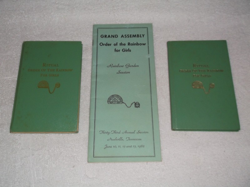 VINTAGE EASTERN STAR & ORDER OF RAINBOW FOR GIRLS BOOK LOT