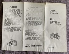 Le sténopé laser : une nouvelle sortie pour votre créativité par Forge Products, triple