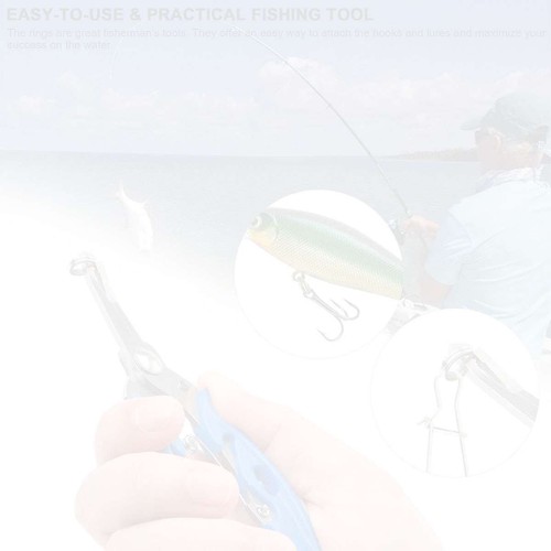 200Pcs Stainless Steel 5 Size Fishing lures Split Rings For Fish Snap Connector - Picture 12 of 13
