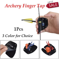 1X Archery Finger Tab Leather RIGHT HAND Hunting Shooting Bow Finger Protection 