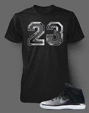 Men's Pro Club Shaka 23 Sport Tee Shirt to Match AIR J31 FINE PRINT Sneaker T