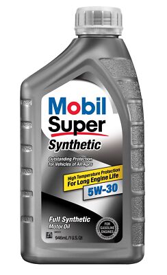 Mobil Super 112914 SAE 5W-30 Full Synthetic Motor Oil 1 Quart (Pack of 6)