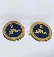 Men's Cuff Links London Badge & Button Co Blue Enamel & gold-tone  Man Woman