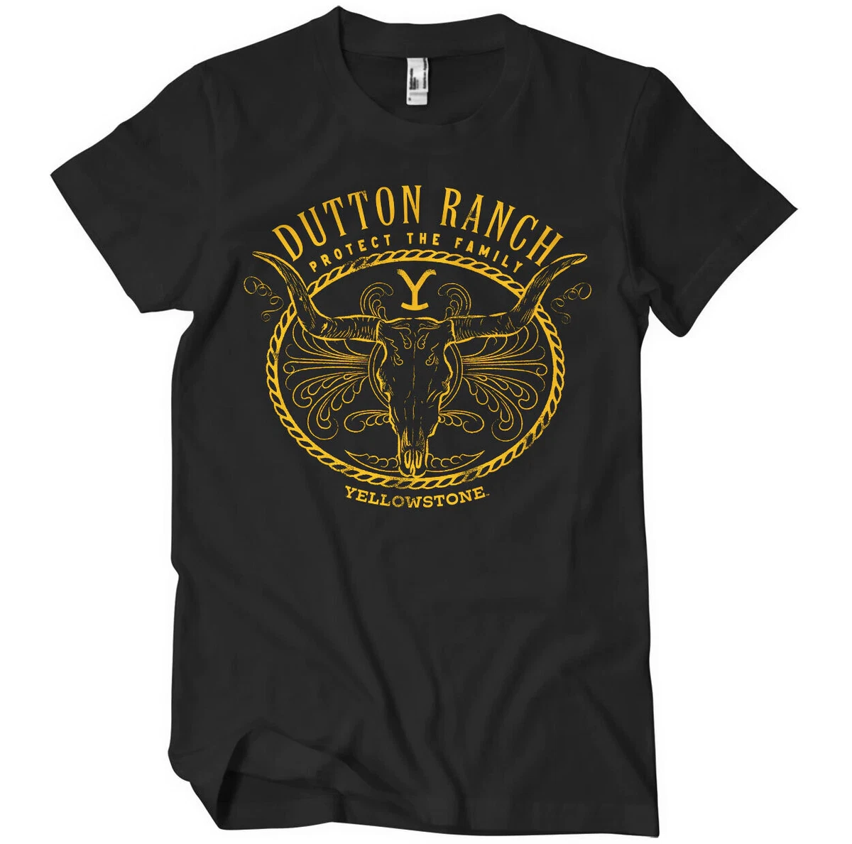 Yellowstone John Dutton Ranch Protect The Family Cowboy Serie Männer Men T- Shirt