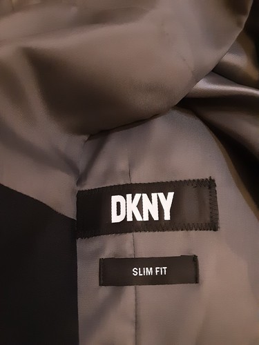 DKNY Mens Formal Waistcoat in Black and Grey Size 34R - Picture 6 of 6
