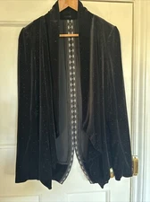 American Retro Black Velvet Sparkly Jacket