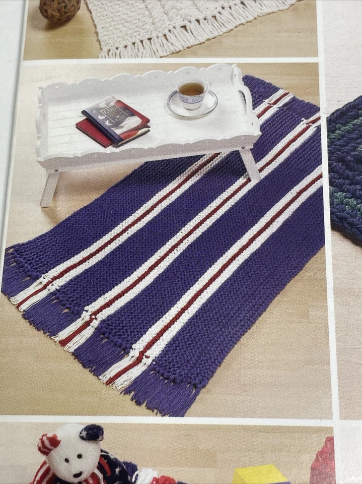 Annie's Attic Big Needle Knit Rugs 10 Designs Knitting Pattern - Image 3 of 4