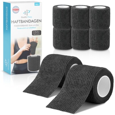 Health Press Haftbandage 8x (5cm x 4,5m) - verschiedene Farben