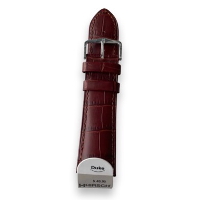 Hirsch Duke Alligator embossed 24mm brown watch band 0102 80 W L 70 classic B12