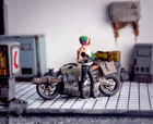 1/64 FIGURE SEXY GIRL Punk world motorcycle 3D Print  fit 1:64 car street