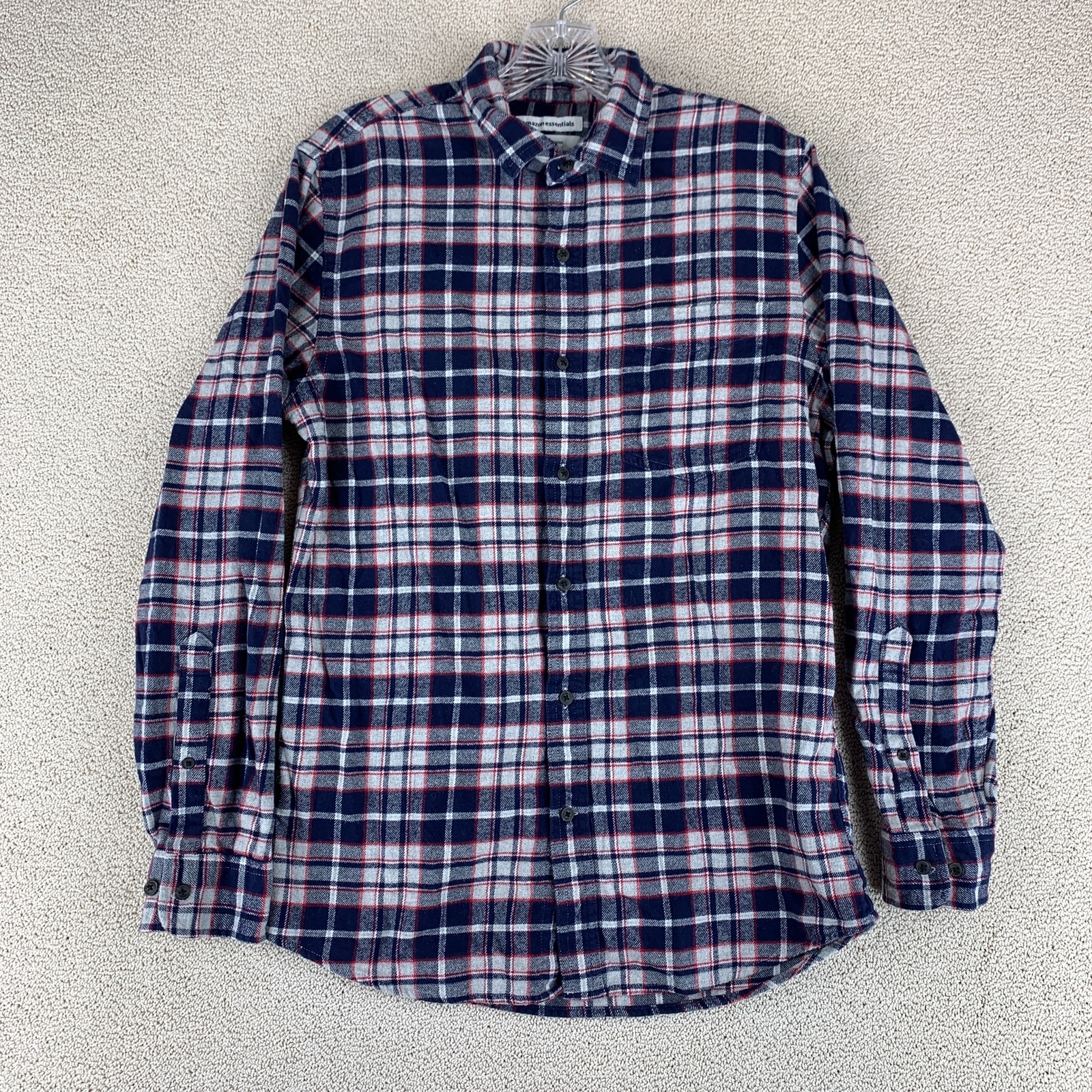 Amazon Essentials Slim Flannel Button Up Shirt Me… - image 1