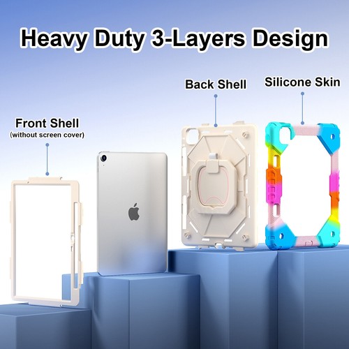 Case For iPad 6/7/8/9/10th Air 6 5 4 Pro 11 2024 Shockproof Rugged Stand Cover - Afbeelding 161 van 174