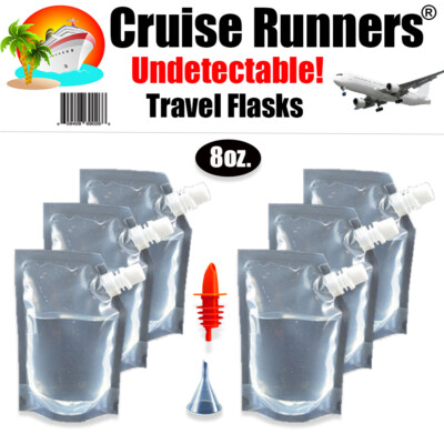 Cruise Ship Flask Kit Runners Rum Sneak Alcohol Liquor Smuggle Booze Plastic Bag