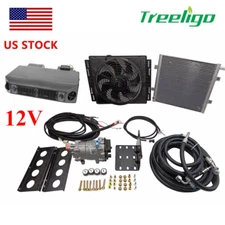12V Electric Cool&Heat Universal Air Conditioner Underdash DC Auto Car A/C Kit